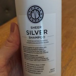 Maria Nila sheer silver and matrix purple shampoo